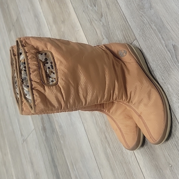 Timberland Golden Nylon Pull On Wedge Rain Boots Size 9 - Picture 5 of 9